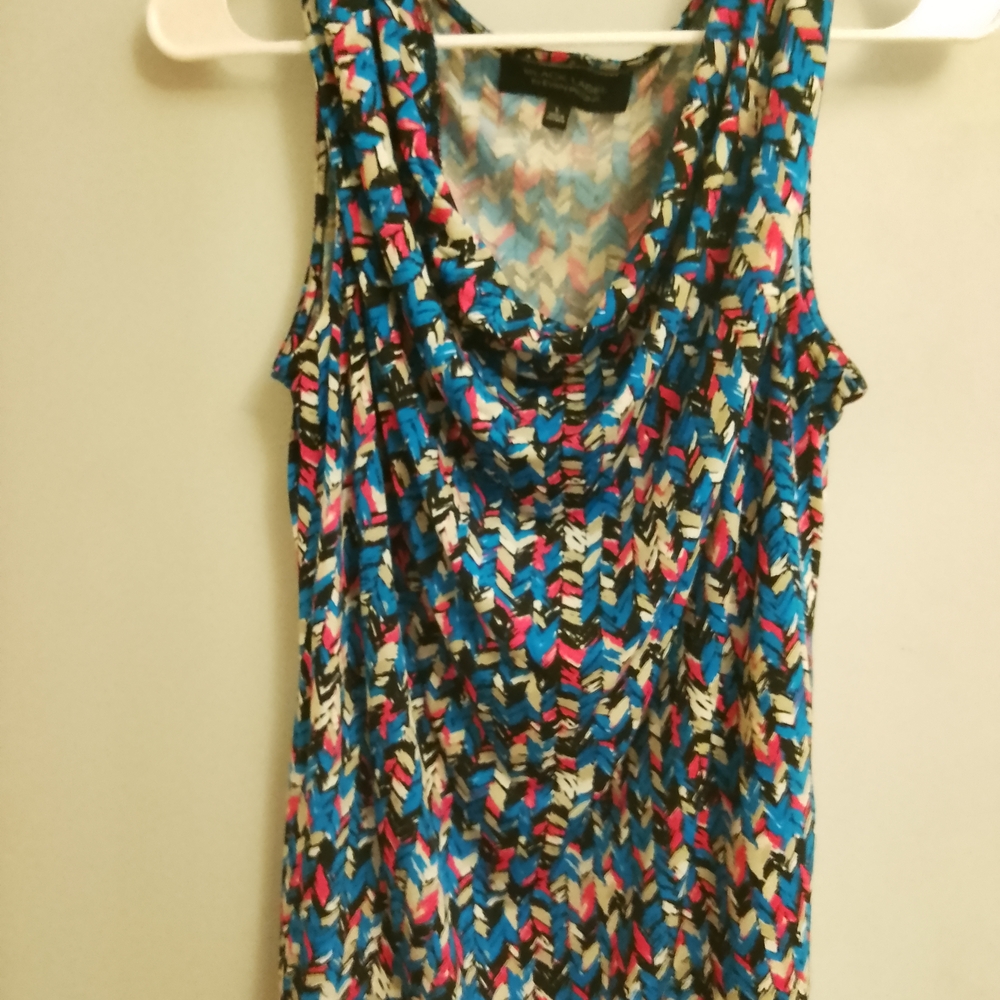 Black Label Multicolor Chevron Tank Top